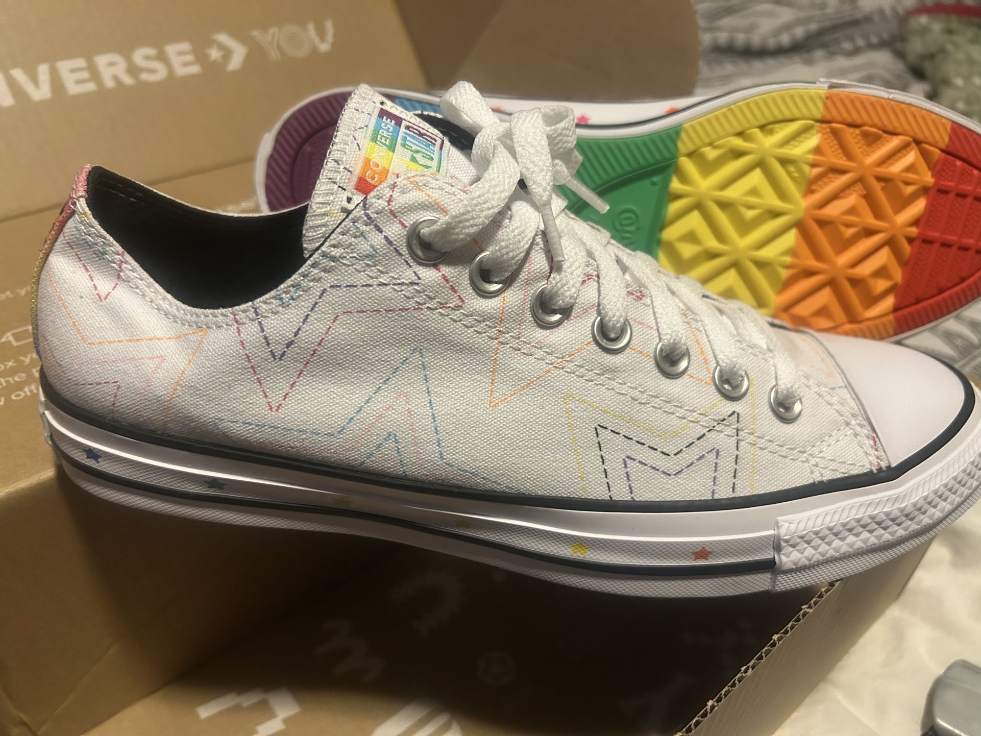 Converse All-Star PRIDE LBGTQ+ Shoes White Low Top Size Men’s 9.5