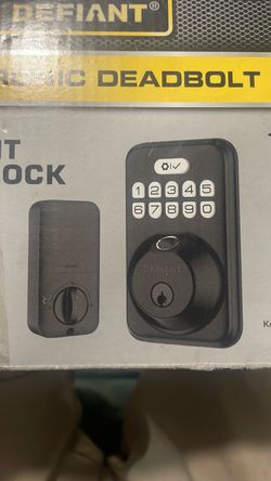 Defiant Electronic Deadbolt Lock with finger entry