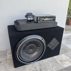 Rockford Fosgate 10” Sub, Amp, And Head unit 
