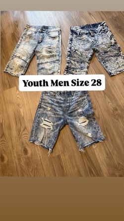 3-Jeans Shorts Young Men Size 28