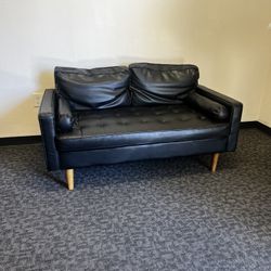 Black Leather Loveseat