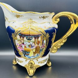 Vtg L.F. Fine Porcelain Limoges P.R.C. Pitcher REPRODUCTION