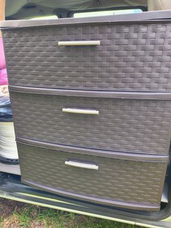 Sterilite 3 Drawer Wide Weave Tower in espresso brown