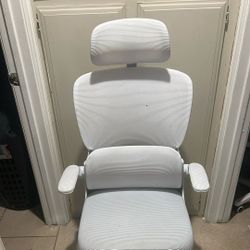 Office/desk Chair All White Ergonomic Back