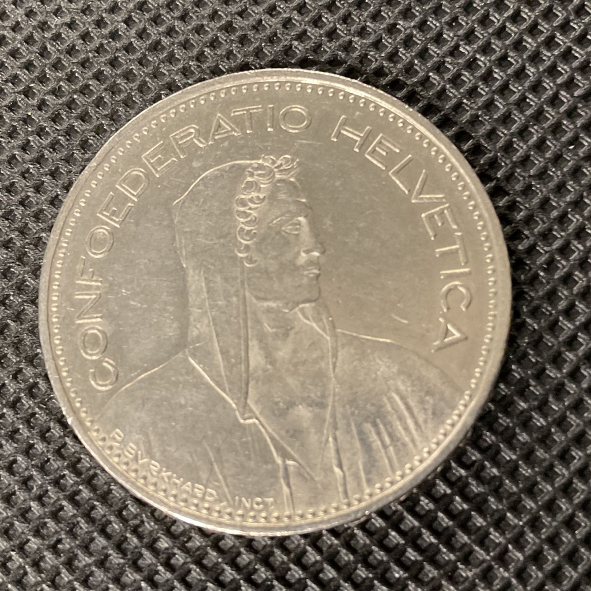1995 Switzerland 5 Swiss Francs 5 Franc Helvetica Coin