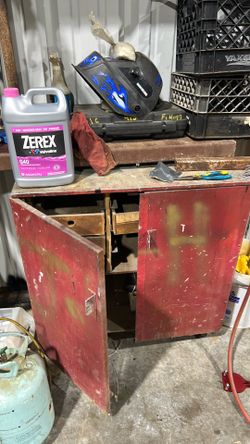 Rolling cabinet aluminum 1/2 top