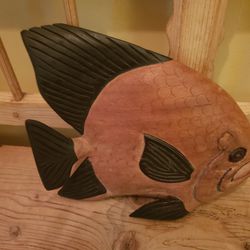 Large Heavy Wooden Fish 