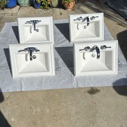 Kohler Top Mount Bathroom Sinks With Chrome Faucets 