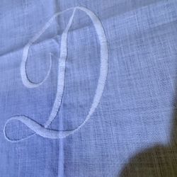 40 In.² Linen,, Monogrammed With A D