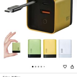 3 in 1 Charger, 2025 New 80w Max Fast Charger Retractable