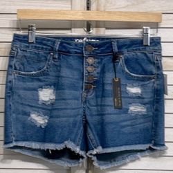 NWT Refuge Distressed Girlfriend Denim Shorts Size 0 PRICE FIRM