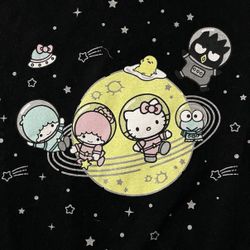 Hello Kitty And Friends Black Girl’s T-Shirt Size Large L Loot Crate 2019 Sanrio