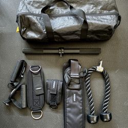 Gym workout exercise equipment attachment set