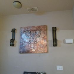 Elephant Frame With Candle Holders 70 Bucks