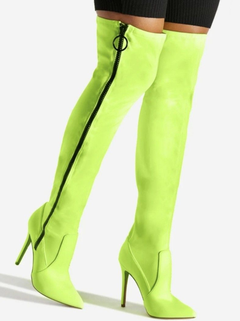 Over Knee Boots in Neon