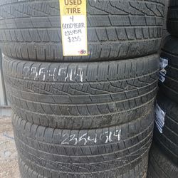 💥4 USED GOODYEAR TIRES 235/45/19