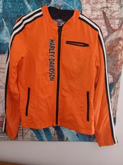Harley-Davidson Orange Zip-Up Jacket
