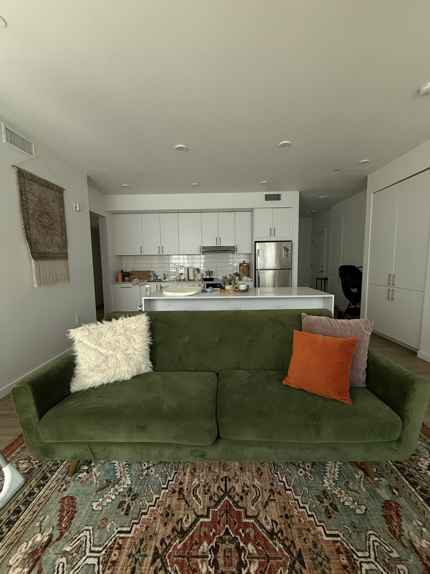 green velvet joybird couch