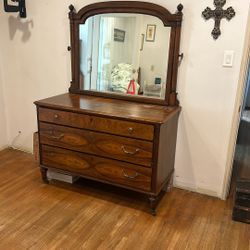 Solid Wood Antique Dresser 