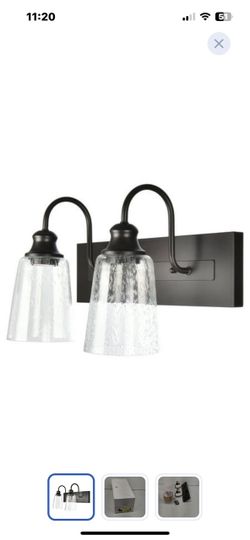 “New”2 light dark bronze (16”) vanity light(retail$79)
