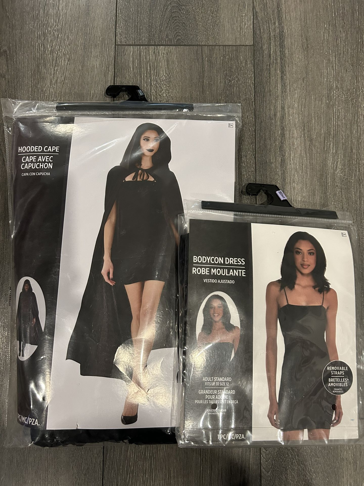Black Hood Cape & Dress Costume