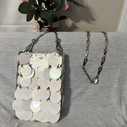 PACO RABANNE Iconic 1969 Sparkle Mini Shoulder / Crossbody Bag