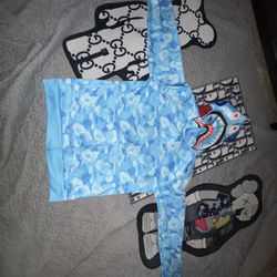 Bape Blue Fire Camo Sweater Size M
