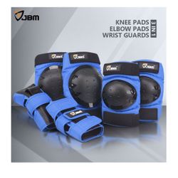 JBM Adult & Kids Knee Pads Elbow Pads and Wrist Guards for Inline Skating, Roller Skating, Skateboarding, Scootering