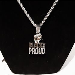 Silver Plated CZ Pendant With Necklace BOGO Free