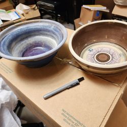 2 Fountain  Bowls and 1 Table Fountain