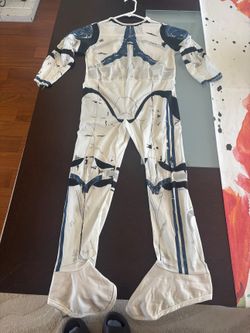 FINAL WEEK - Clone Trooper Costume - Kids Medium - Star Wars - Jumpsuit With Boot Covers