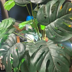 Jelofly 28 Inch Fake Plants Large Monstera Plant Tropical Palm Tree Artificial Floor Plant Faux Plants Indoor Tall for Home Office Living Room Decor