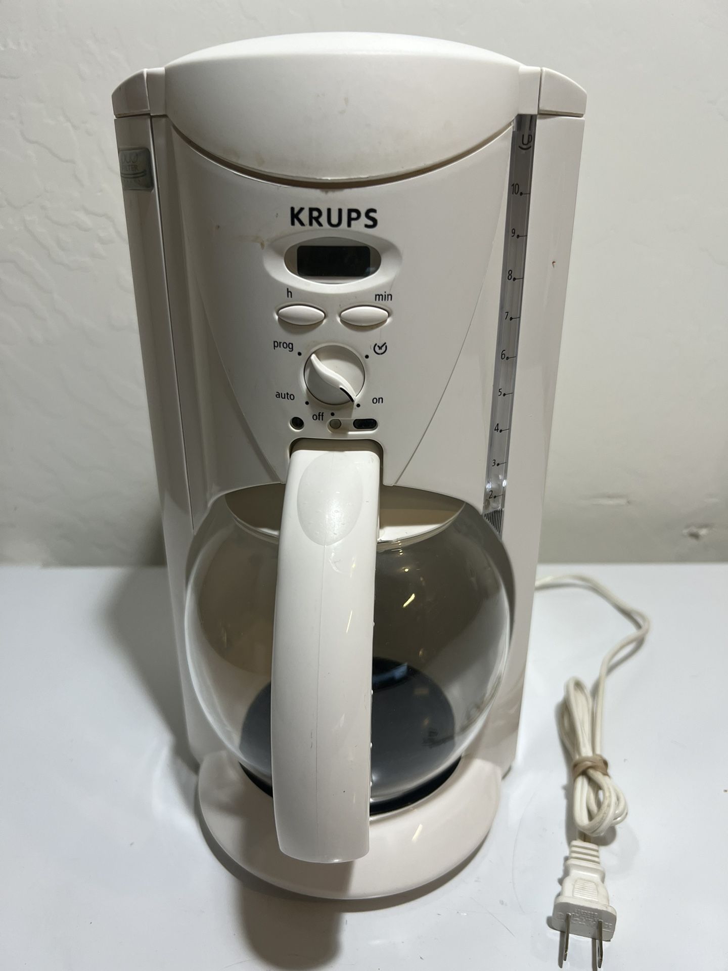 Krups Type 466 10 Cup Duo Filter Coffee Maker White Tested