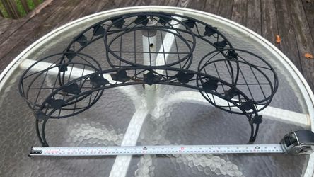 Black Metal 3-Tier Plant Stand