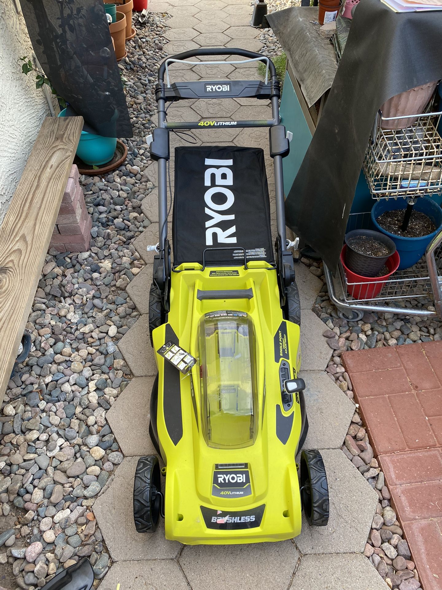 Ryobi 20” 40V Lithium walk-behind Push Mower w/ battery and charger