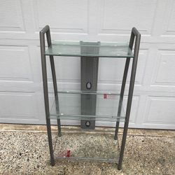Glass and metal display shelf 