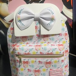 Disney Loungefly Minnie Mouse Pink Ears Backpack