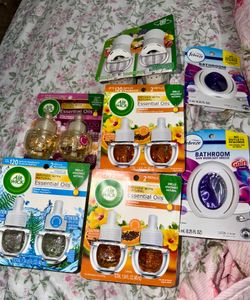 Big lots of Airwick essentials and Febreze bathroom fresheners
