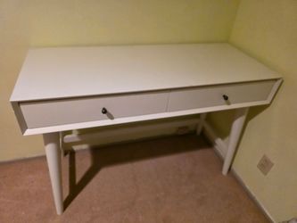 White 2 drawer desk
