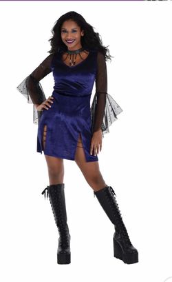Women’s Purple Witch Costume Dress – S/M
