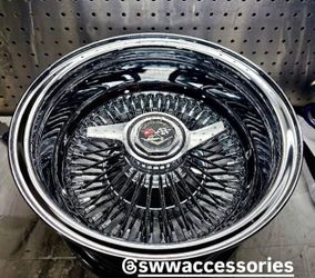 13x7 72 Straight Lace With Powdercoated Black Spokes