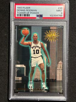 1993 FLEER TOWER OF POWER #26 DENNIS RODMAN PSA 9 MINT SPURS HOF