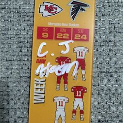 C.J. Hanson Signed Autograph Commemorative Acrylic - Beckett Coa - Kansas City Chiefs