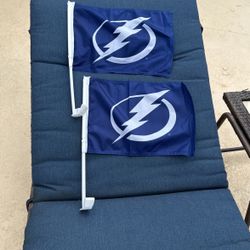 2 Tampa Bay Lightening Auto Flags