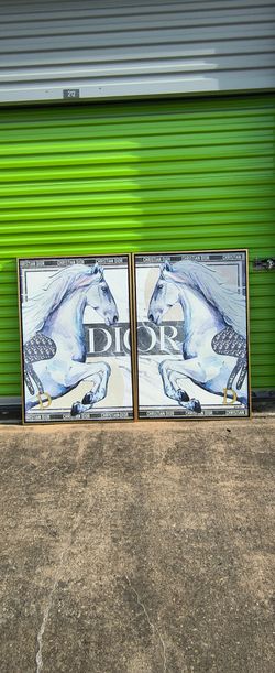 Christian Dior Horse Wall Art Set of 2