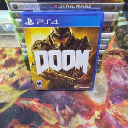 Doom PS4 (Sony PlayStation 4 2016) Complete Tested Working