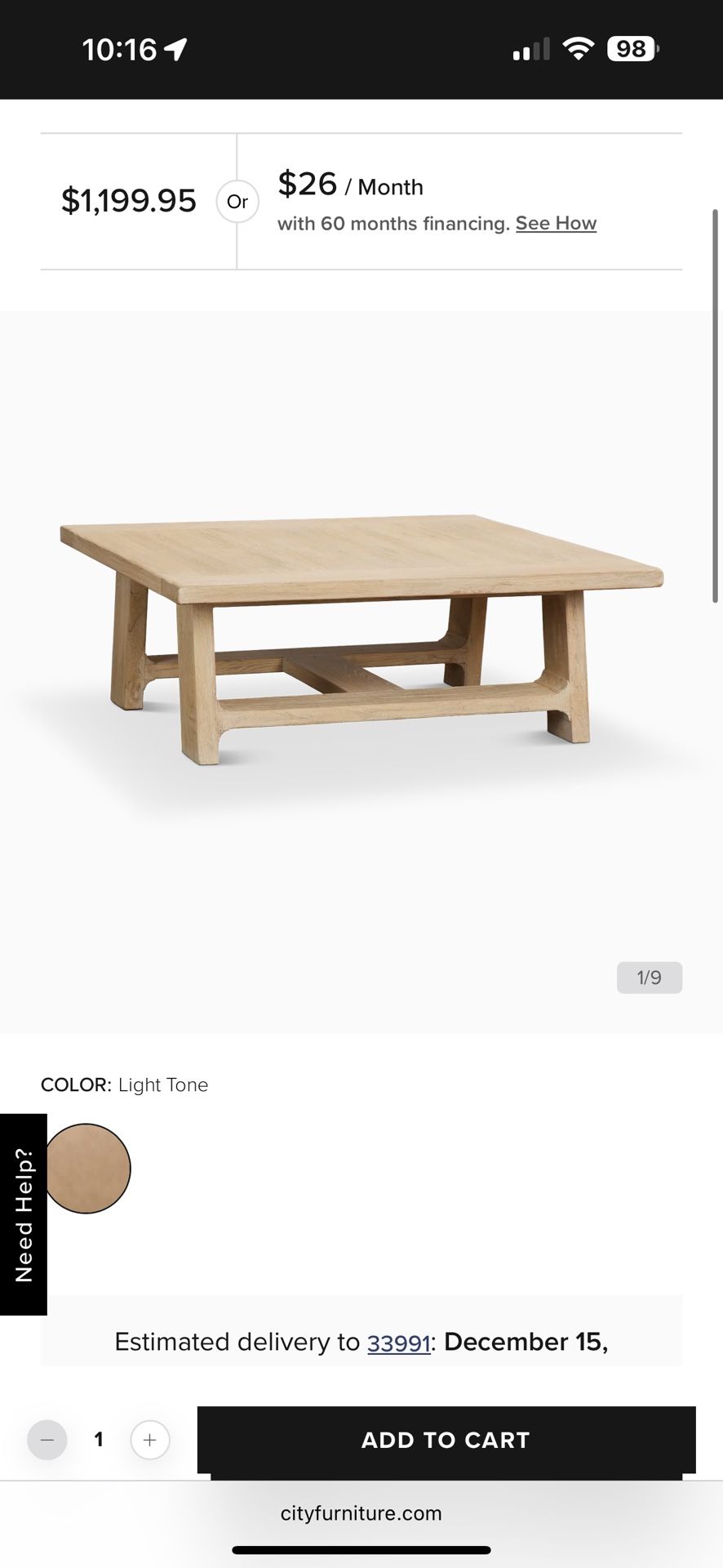 COFFEE TABLE CITY FURNITURE