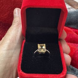 Natural Citrine Ring Size 7  November Birthstone