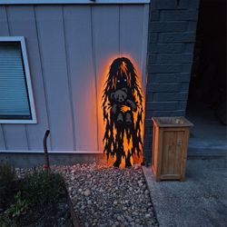 Handcrafted Wooden Ghost Girl Halloween Yard Art Decor