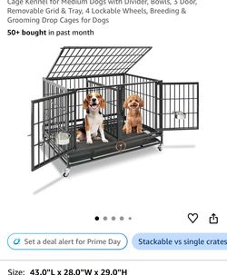 Dog Crate, Heavy Duty Stackable Dog Crate
